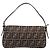 Borsa a tracolla FENDI Zucca Canvas Mamma Baguette Marrone Nero Auth BA15631V - vista 3