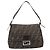 Borsa a tracolla FENDI Zucca Canvas Mamma Baguette Marrone Nero Auth BA15633A - vista 2