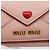 Cartera Miu Miu Trifold Cuero Rosa Oro Auth 203263A Dorado - vista 12