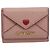 Cartera Miu Miu Trifold Cuero Rosa Oro Auth 203263A Dorado - vista 2