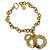 Céline Bracciale Circle CELINE metallo Gold Tone Auth SW2830