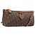 Borsa Christian Dior Trotter Canvas Romantic Chain Bag PVC Brown Silver Auth 196875M Marrone Argento
