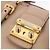 Borsa a mano Miu Miu in pelle 2way Beige Gold Auth 203009 D'oro - vista 17