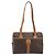 Céline CELINE Macadam Canvas Schultertasche PVC Leather Brown Gold Auth mr2905 Braun Golden - Ansicht 2