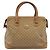 Céline Borsa a mano CELINE Macadam Canvas PVC Beige Gold Auth 202687 D'oro - vista 2