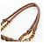 Borsa Tote Miu Miu Pelle Paillettes 2way Beige Gold Auth 202996M D'oro - vista 12