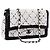 Borsa a tracolla CHANEL Chain Matelasse 25 con paillettes bianca CC Auth 202896SM Bianco