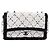 Borsa a tracolla CHANEL Chain Matelasse 25 con paillettes bianca CC Auth 202896SM Bianco - vista 2