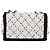 Borsa a tracolla CHANEL Chain Matelasse 25 con paillettes bianca CC Auth 202896SM Bianco - vista 3