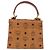 Bolso de mano MCM Vicetos Logogram PVC Leather 2way Brown Gold Auth 203014A Castaño Dorado - vista 3