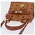 Bolso de mano MCM Vicetos Logogram PVC Leather 2way Brown Gold Auth 203014A Castaño Dorado - vista 6