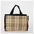 BURBERRY Nova Check Hand Bag Canvas 3 Set Beige Blue Auth 202176 - vista 9