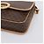 Céline Borsa a tracolla circolare CELINE Macadam Canvas PVC Pelle Marrone Oro Auth 202874A D'oro - vista 10