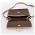 Céline Borsa a tracolla circolare CELINE Macadam Canvas PVC Pelle Marrone Oro Auth 202874A D'oro - vista 15