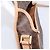 Céline Borsa a tracolla circolare CELINE Macadam Canvas PVC Pelle Marrone Oro Auth 202874A D'oro - vista 16