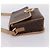Céline Borsa a tracolla circolare CELINE Macadam Canvas PVC Pelle Marrone Oro Auth 202874A D'oro - vista 4