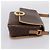 Céline Borsa a tracolla circolare CELINE Macadam Canvas PVC Pelle Marrone Oro Auth 202874A D'oro - vista 5