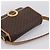 Céline Borsa a tracolla circolare CELINE Macadam Canvas PVC Pelle Marrone Oro Auth 202874A D'oro - vista 6
