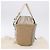Chloé Chloe Mifuko Woody Small Basket Bag Raffia 2way Beige Silver Auth 202617V Argento - vista 25