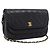 Borsa a tracolla CHANEL Matelasse con catena in pelle d'agnello nera e oro CC Auth 203454V Nero D'oro