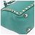 Borsa Tote VALENTINO Studs in pelle 2 vie Blu Turchese Oro Auth BA15656A D'oro - vista 15