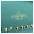Borsa Tote VALENTINO Studs in pelle 2 vie Blu Turchese Oro Auth BA15656A D'oro - vista 17