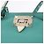 Borsa Tote VALENTINO Studs in pelle 2 vie Blu Turchese Oro Auth BA15656A D'oro - vista 18