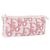 Pouch Christian Dior Trotter Canvas Pile Pink Auth 203042 Rosa