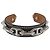 Hermès HERMES Bracciale Bangle Chaine d'Ancre Metallo Pelle Silver Black Auth 200739V Nero Argento - vista 2