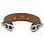Hermès HERMES Bracciale Bangle Chaine d'Ancre Metallo Pelle Silver Black Auth 200739V Nero Argento - vista 3