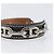 Hermès HERMES Bracciale Bangle Chaine d'Ancre Metallo Pelle Silver Black Auth 200739V Nero Argento - vista 7