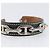 Hermès HERMES Bracciale Bangle Chaine d'Ancre Metallo Pelle Silver Black Auth 200739V Nero Argento - vista 8