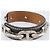 Hermès HERMES Bracciale Bangle Chaine d'Ancre Metallo Pelle Silver Black Auth 200739V Nero Argento - vista 9