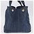 Borsa a mano PRADA Canapa MM Denim Blue Gold Tone Auth 201120 - vista 4