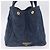 Borsa a mano PRADA Canapa MM Denim Blue Gold Tone Auth 201120 - vista 5