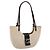 Borsa a tracolla FENDI Zucca Canvas Mamma Baguette Beige Silver Auth 203140V Argento