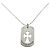 Collana Large Dog Tag Chrome Hearts metallo Silver Auth mr2897SAM Argento