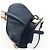 Borsa a tracolla Christian Dior Saddle in pelle 2way Navy Gold Auth 203000V D'oro Blu navy - vista 24