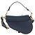 Borsa a tracolla Christian Dior Saddle in pelle 2way Navy Gold Auth 203000V D'oro Blu navy - vista 3
