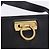 Borsa a tracolla Salvatore Ferragamo Gancini in pelle nera e oro Auth 201321 Nero - vista 18