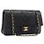 Borsa a tracolla CHANEL Chain Matelasse 25 in pelle d'agnello nera e oro CC Auth 200542SAM Nero D'oro
