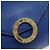 Céline Bolsa de Ombro Circle CELINE em Couro Azul e Ouro Auth 202918A Dourado - vista 18