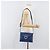 Céline Bolsa de Ombro Circle CELINE em Couro Azul e Ouro Auth 202918A Dourado - vista 26