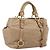 Borsa a mano Miu Miu Vitellolux 2way Beige Gold Auth 202892V D'oro