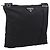 Sac à épaule PRADA Nylon Noir Argent Auth 203489A Argenté