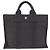 Hermès HERMES Her LinePM Handtasche Canvas Grau Silber Auth 203181A Braun - Ansicht 2
