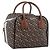 Borsa a mano BURBERRY Monogram Cube PVC Brown Gold Auth 202676 Marrone D'oro