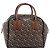Borsa a mano BURBERRY Monogram Cube PVC Brown Gold Auth 202676 Marrone D'oro - vista 2