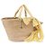 Borsa a mano VALENTINO in rafia beige e oro autentica bs36900V D'oro