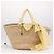 Borsa a mano VALENTINO in rafia beige e oro autentica bs36900V D'oro - vista 12